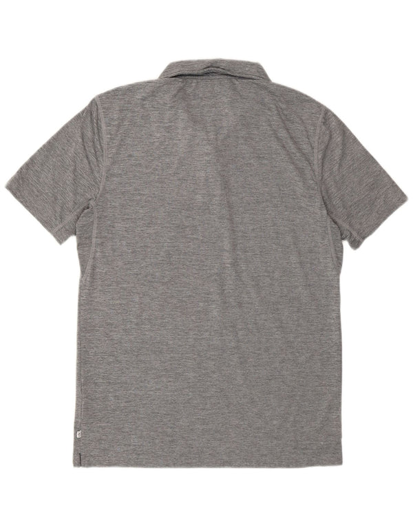 Męska koszulka polo do golfa Calvin Klein, mała, szara, nakrapiana, poliester