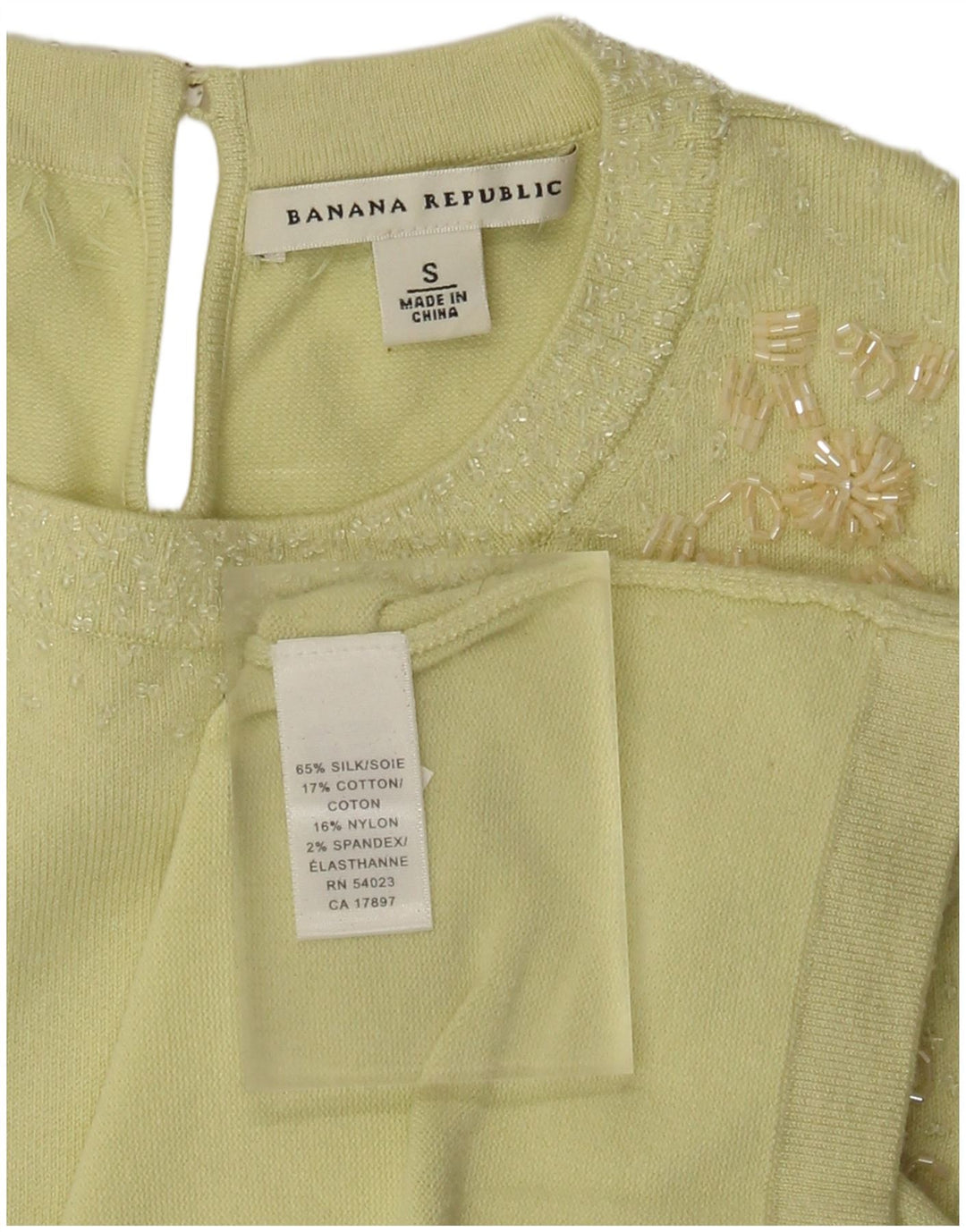 Top damski BANANA REPUBLIC Top UK 10 Small, zielony, jedwabny