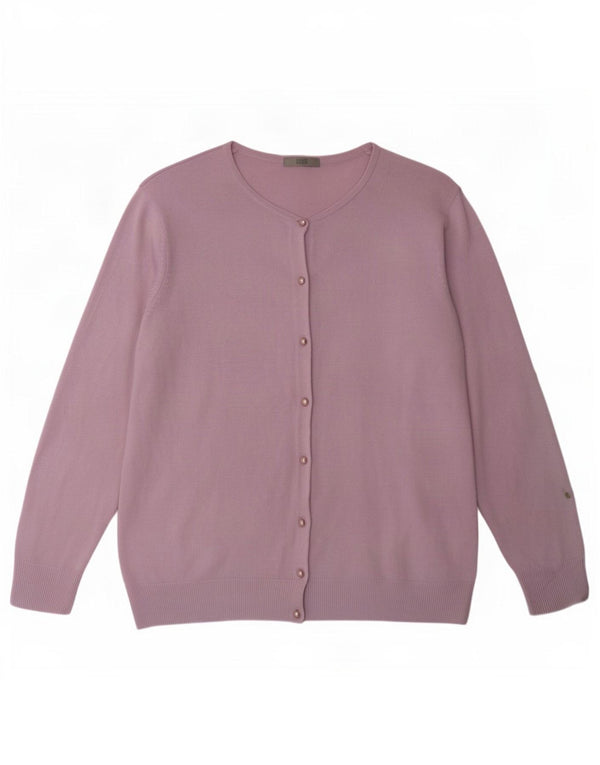 Marks & Spencer Damski sweter rozpinany UK 16, duży, fioletowy, akrylowy
