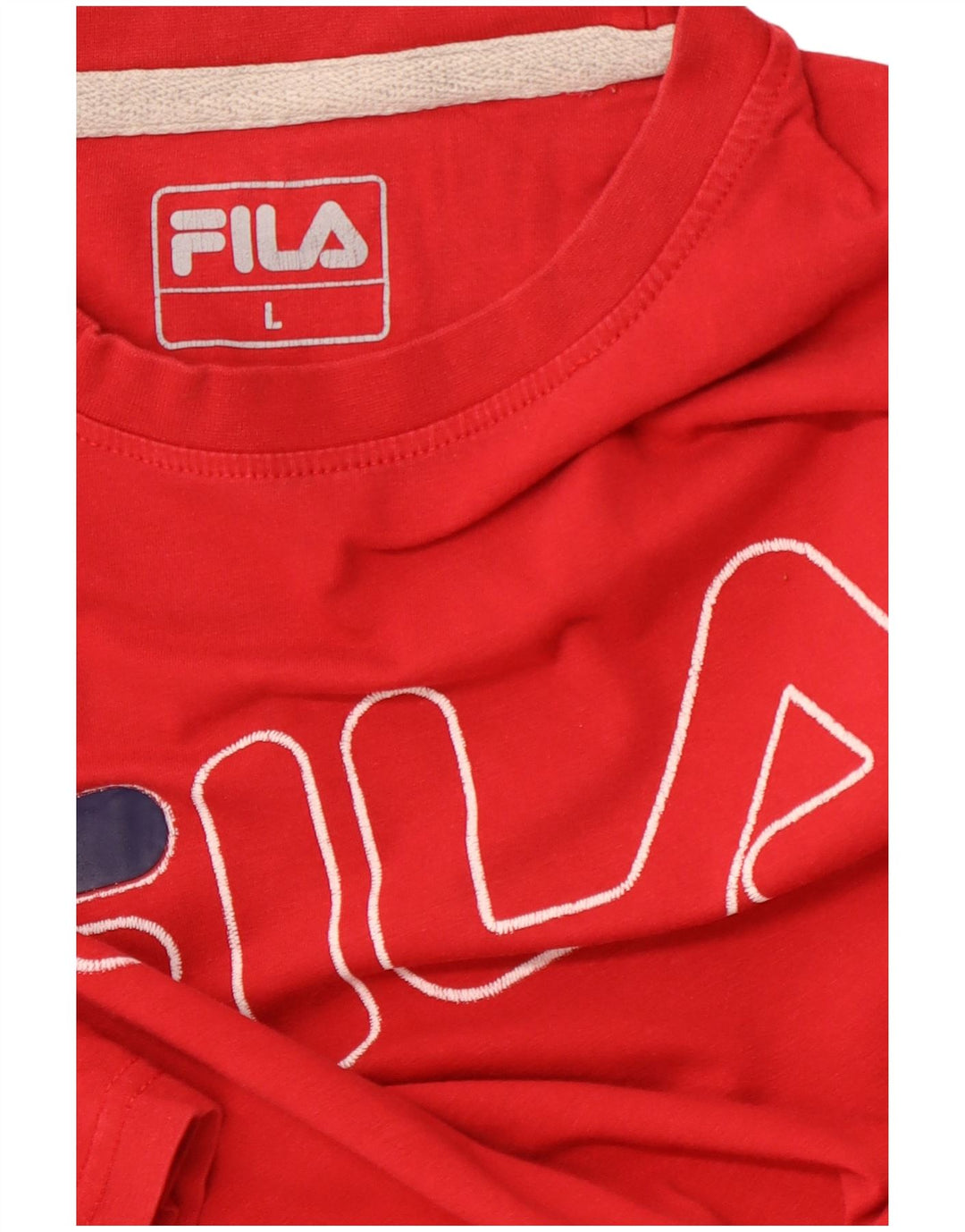 Męski T-shirt z grafiką FILA, duży, czerwony