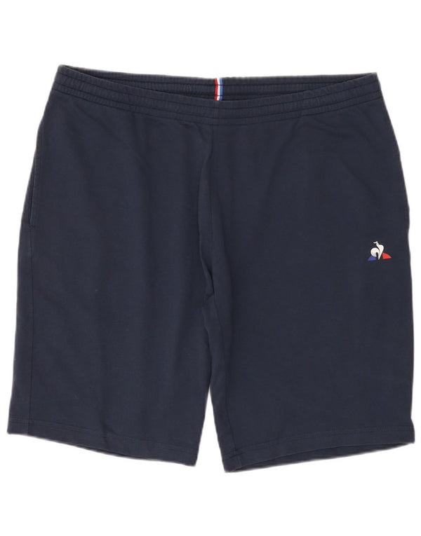 Le Coq Sportif Mens Sport Shorts 2XL Navy Blue Cotton