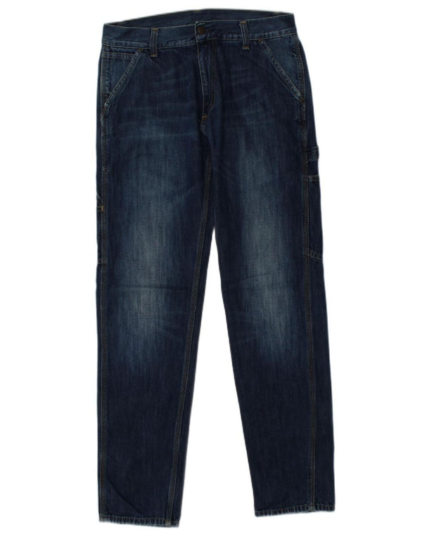 CARHARTT Womens Cargo Slim Jeans W28 L32 Blue Cotton