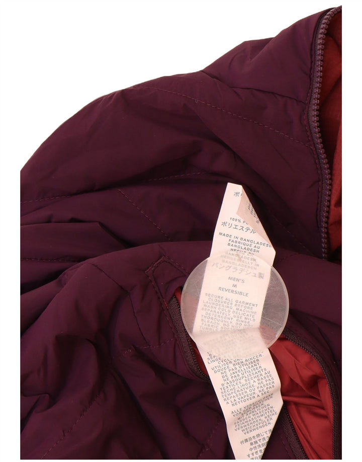 Męska dwustronna kurtka z kapturem Eddie Bauer UK 38 Średni burgundowy nylon