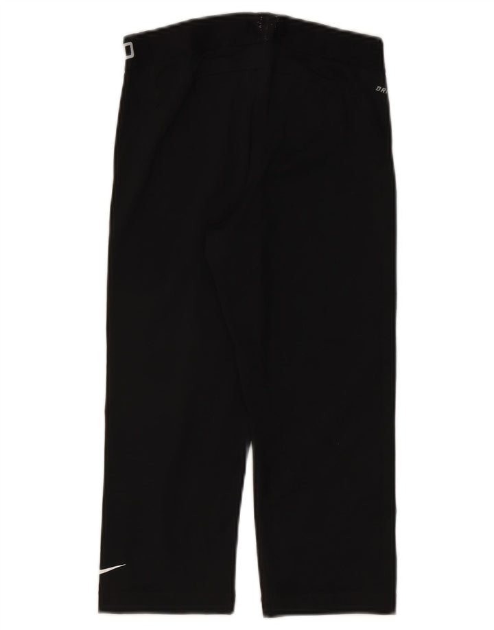 Damskie legginsy Nike Dri Fit Graphic Capri UK 12, średni czarny poliester