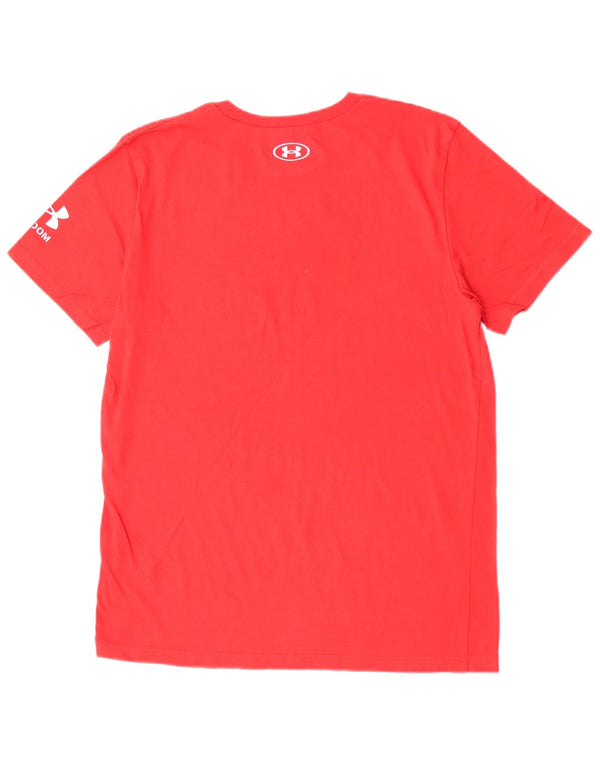 Chłopięca koszulka z grafiką Under Armour 13-14 lat XL, czerwona, bawełniana