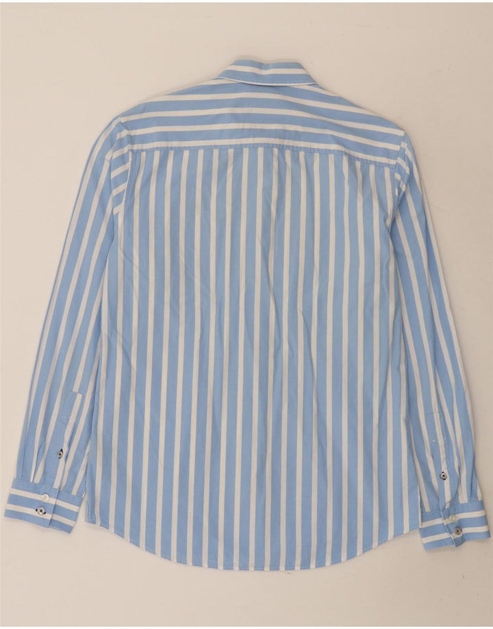 Crew Clothing Koszula męska w średnie niebieskie paski, bawełniana