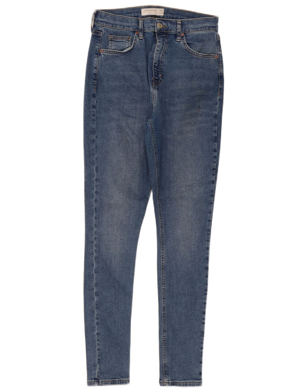 Topshop Damskie Jamie Skinny Jeans UK 12 Medium W30 L34 Niebieska bawełna
