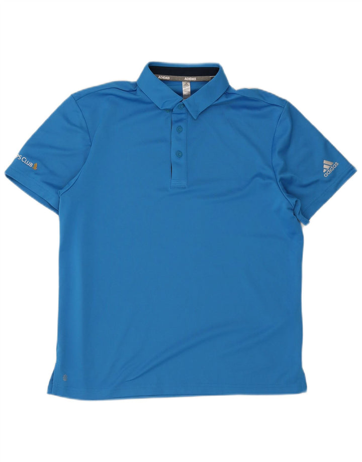 Męska koszulka polo Adidas, duża, niebieska, z poliestru