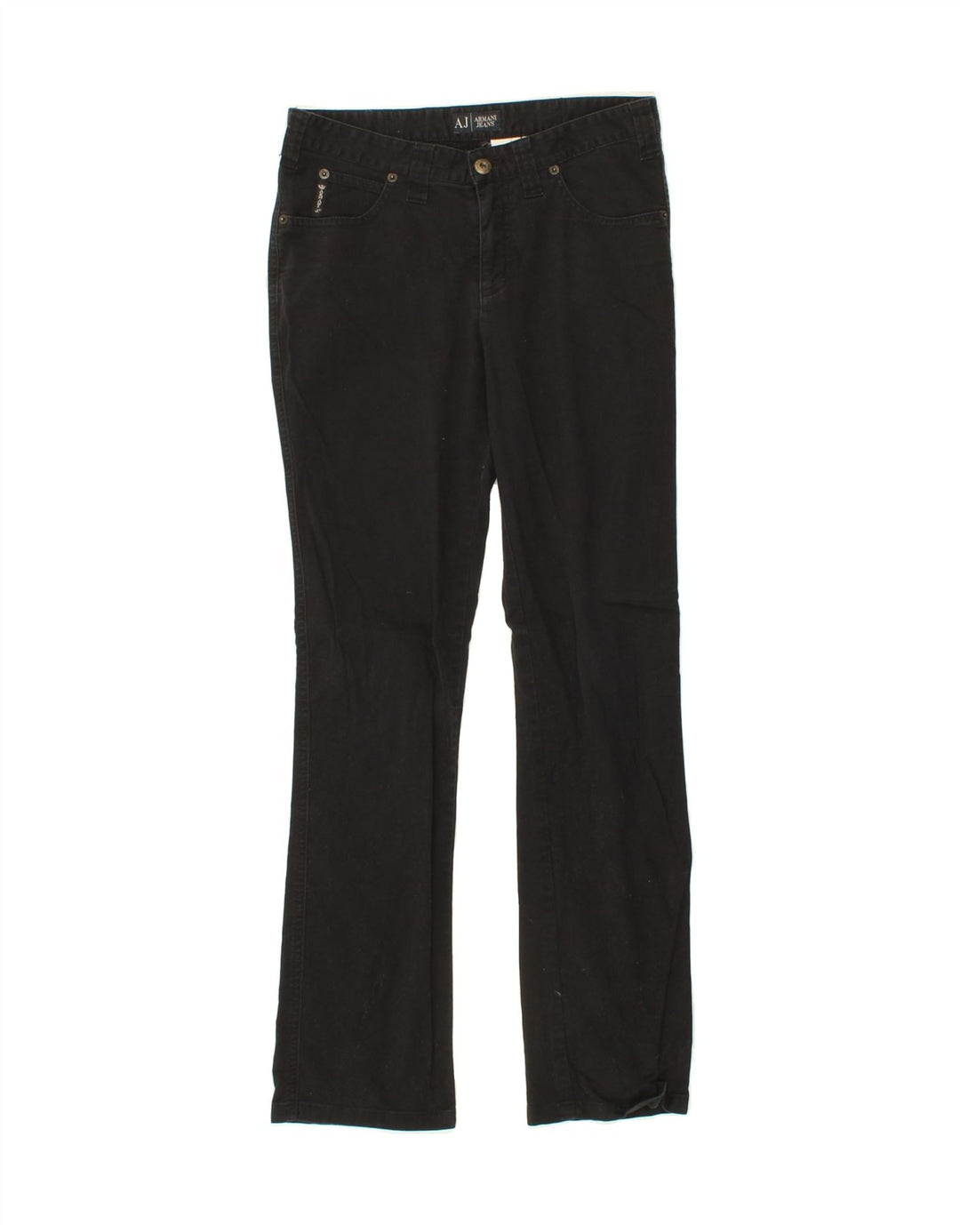 ARMANI Womens Bootcut Jeans W28 L29  Black Cotton Vintage Armani and Second-Hand Armani from Messina Hembry 