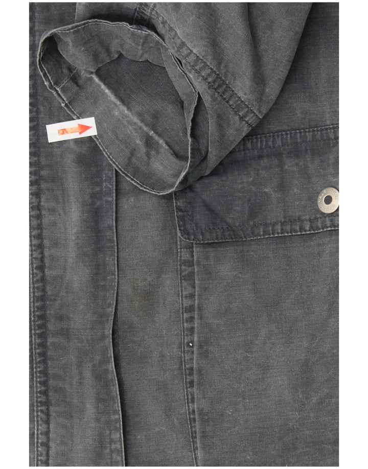 Damska kurtka użytkowa z kapturem TRUSSARDI IT 44, średnioszara, bawełniana