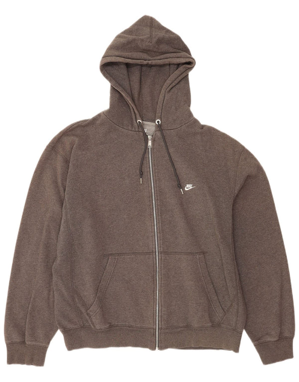 Męski sweter z kapturem i zamkiem błyskawicznym Nike UK 45/47 XL, szara bawełna