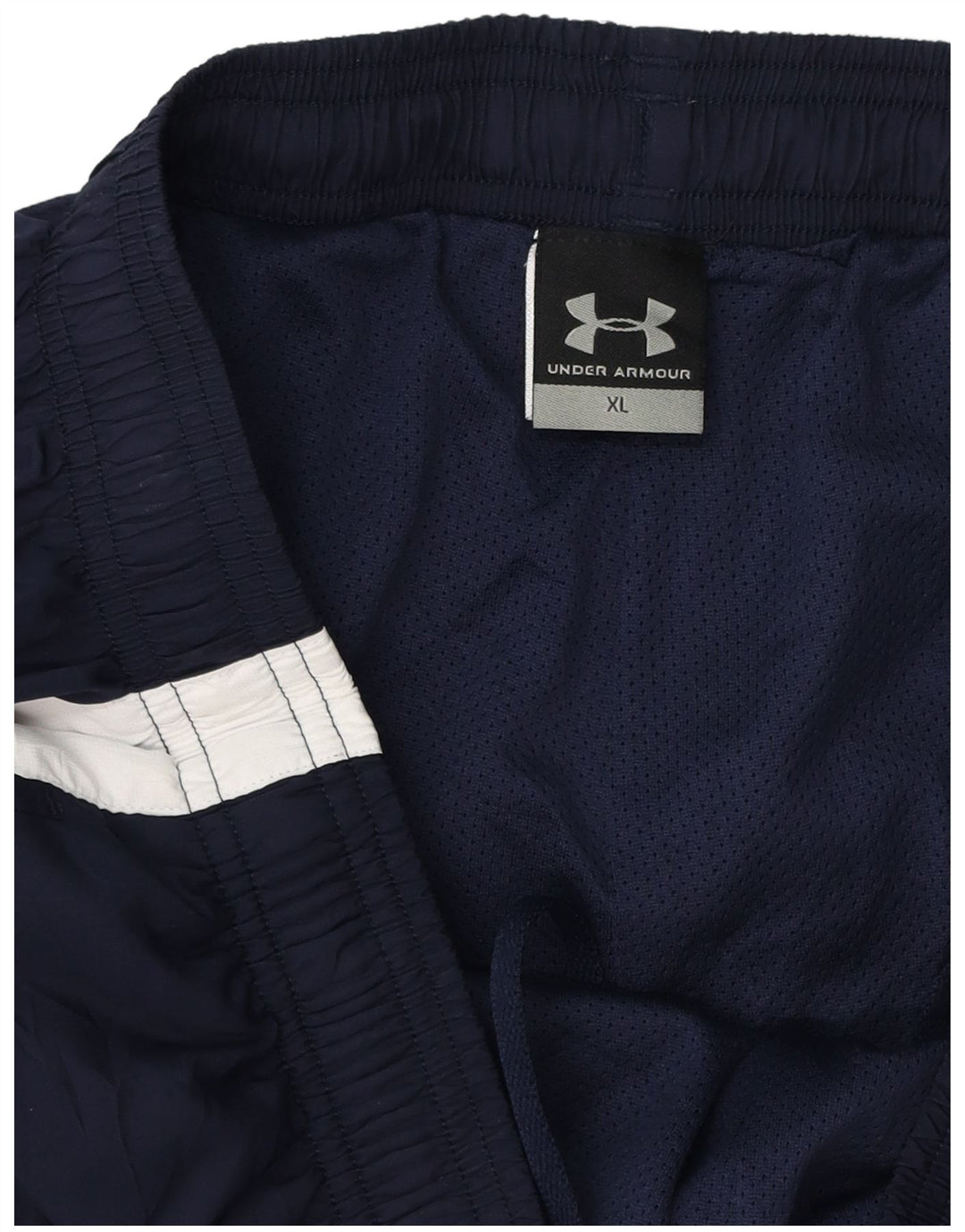 Męskie spodnie dresowe Under Armour XL, granatowe, z poliestru w blokach kolorów