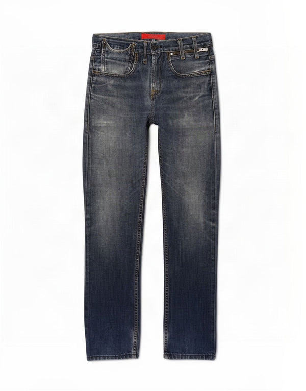 Levi's Mens 504 Straight Jeans W29 L34 Blue Cotton