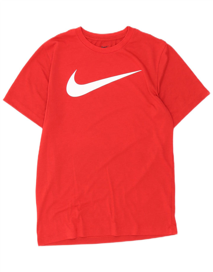 Męski T-shirt NIKE Dri Fit z grafiką, mały, czerwony poliester