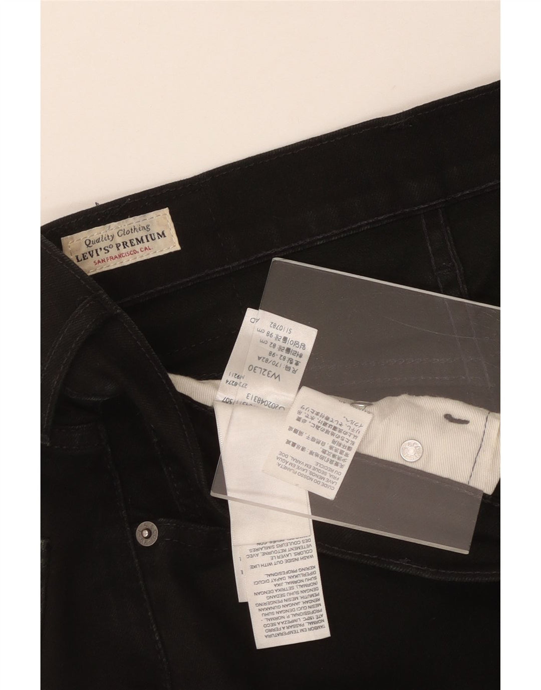Levi's Męskie jeansy slim W32 L30 Czarne bawełniane