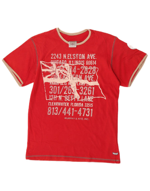 MURPHY & NYE Boys Graphic T-Shirt Top 15-16 Years 3XL  Red Cotton