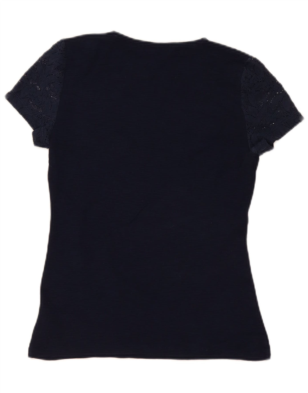 Bluzka damska Chaps Top UK 10, mała, granatowa, z bawełny w kwiaty