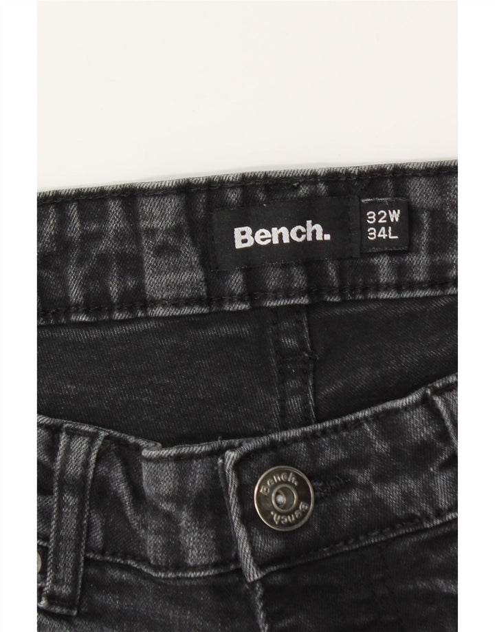 Męskie jeansy Bench W32 L32 Czarne bawełniane
