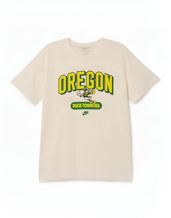 Męski T-shirt z grafiką Nike Oregon Ducks Top XL, biała bawełna