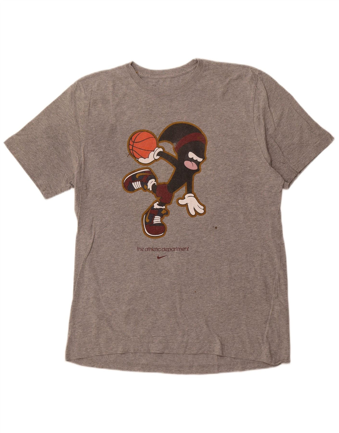 Męski T-shirt z grafiką NIKE o standardowym kroju, rozmiar XL, szara, bawełniana