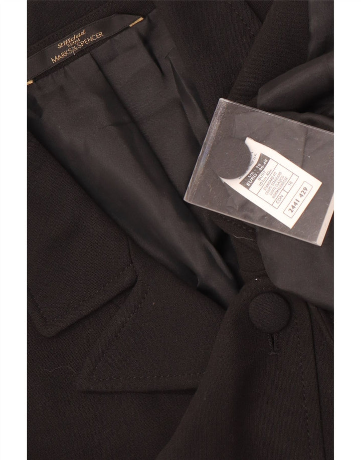 Marks & Spencer Damski płaszcz St. Michael UK 18 XL, czarny poliester