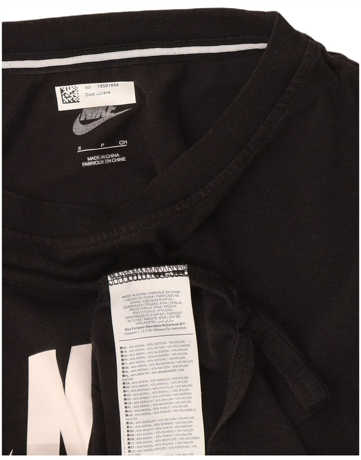Męski T-shirt z grafiką Nike, mały, czarny, modal