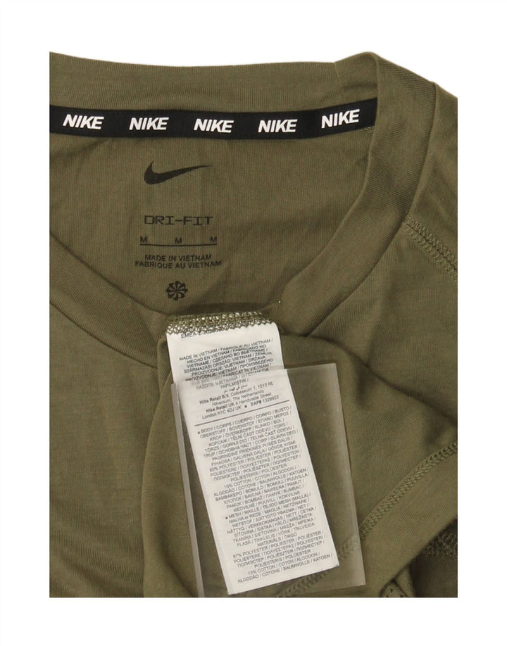 Męski T-shirt Nike Dri Fit, średni, khaki, poliester