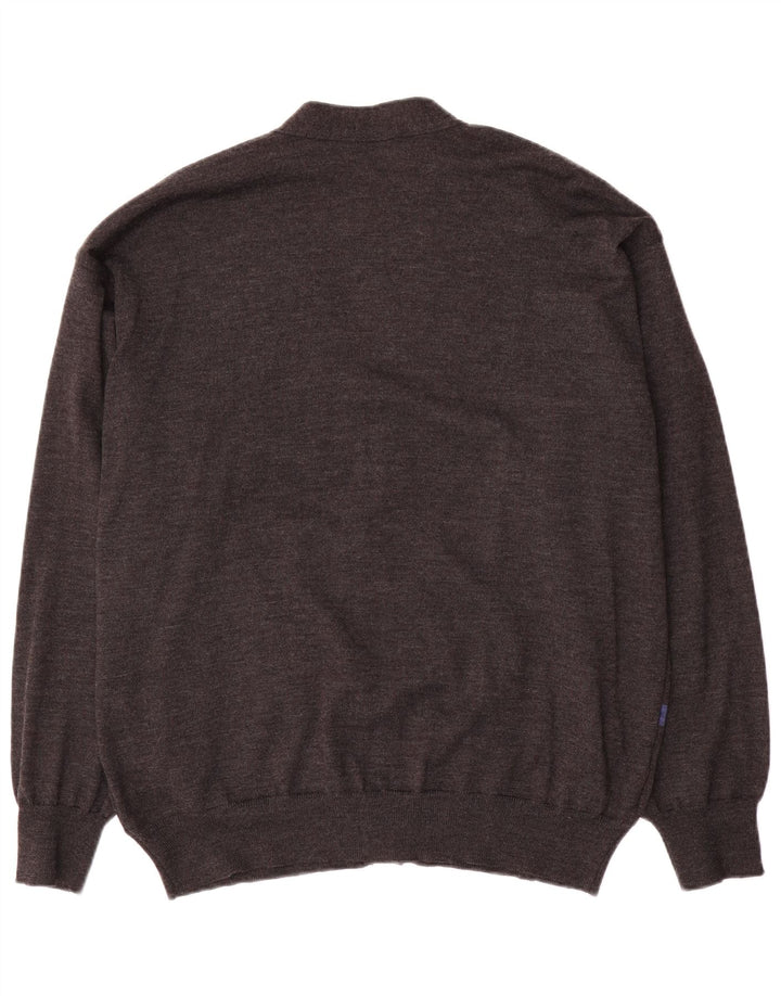 Męski sweter kardigan DALMINE IT 54 XL Szary Argyle/diamentowa wełna