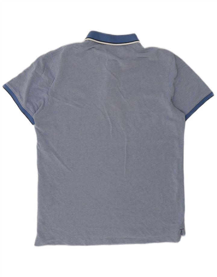 Męska koszulka polo Jack & Jones, średnia niebieska, bawełniana