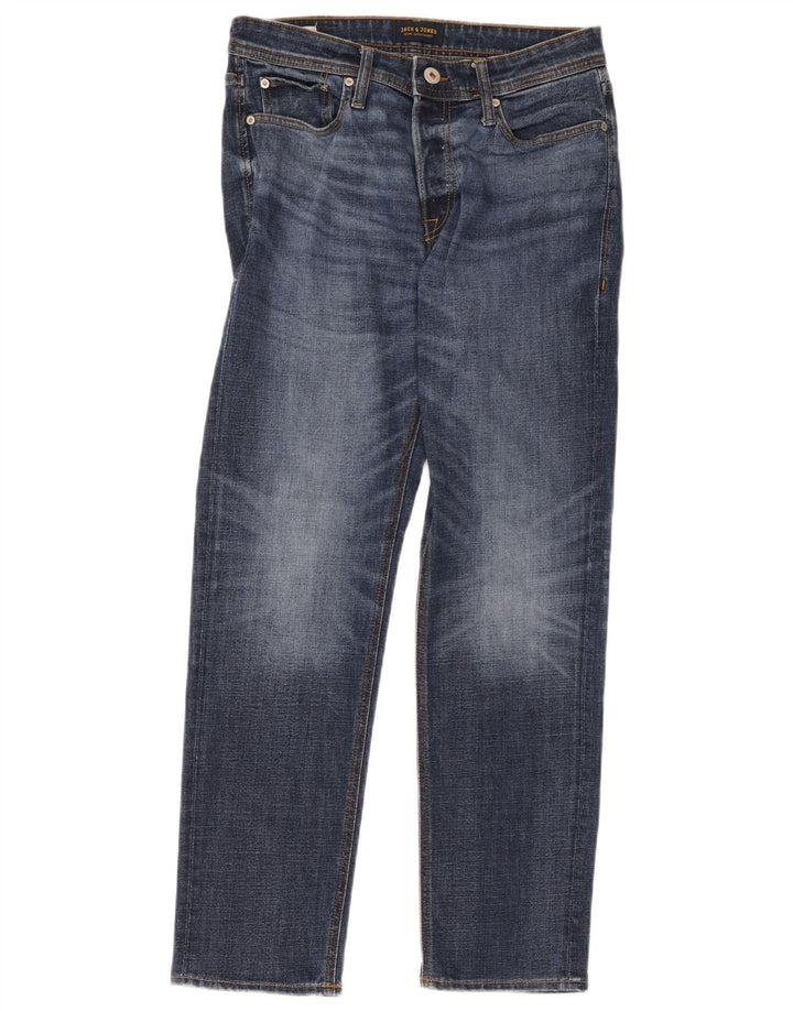 Męskie proste dżinsy Jack & Jones W30 L32 Niebieskie bawełniane