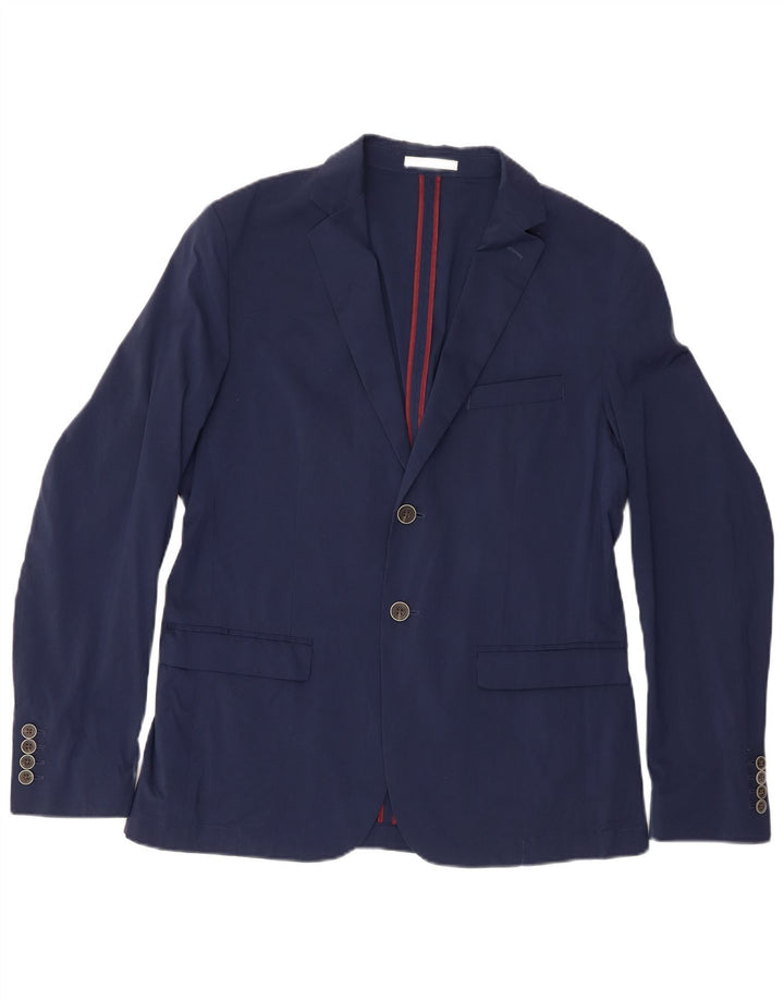 Zara Męska marynarka zapinana na 2 guziki EU 54 XL, granatowa, bawełniana