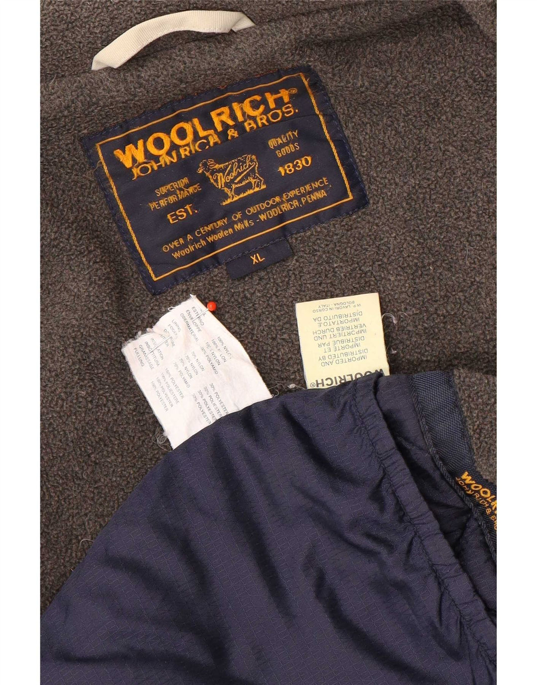Męska kurtka wiatrówka Woolrich UK 42 XL, beżowy nylon