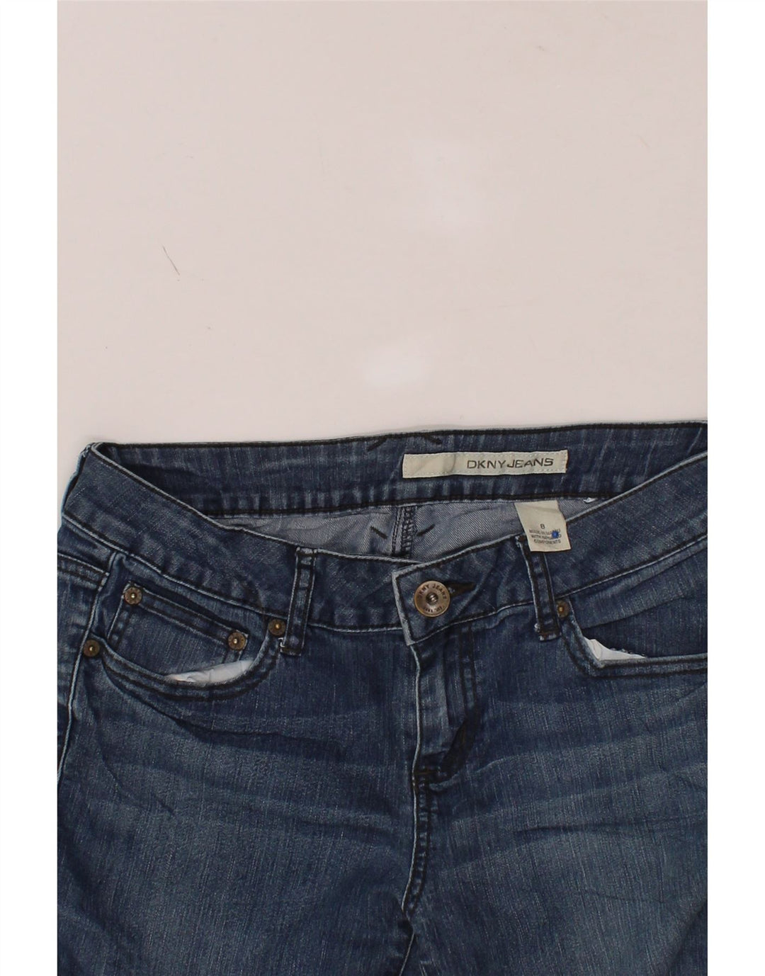 DKNY Womens Straight Jeans US 8 Medium W30 L31 Blue Cotton Vintage Dkny and Second-Hand Dkny from Messina Hembry 