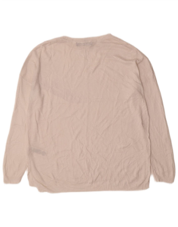 Marks & Spencer Damski sweter z dekoltem w łódkę, UK 14, średni złamanej bieli