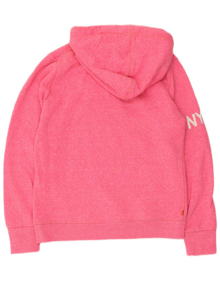 Damski sweter z kapturem Superdry, UK 14, średni różowy poliester