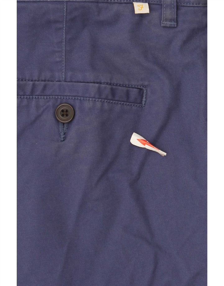 Męskie spodenki Chino Regularne Farah W34, duże, niebieskie, bawełniane