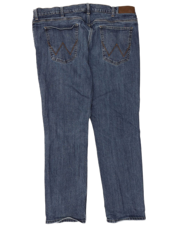 Męskie jeansy Wrangler o prostym kroju W42 L30, niebieskie, bawełniane