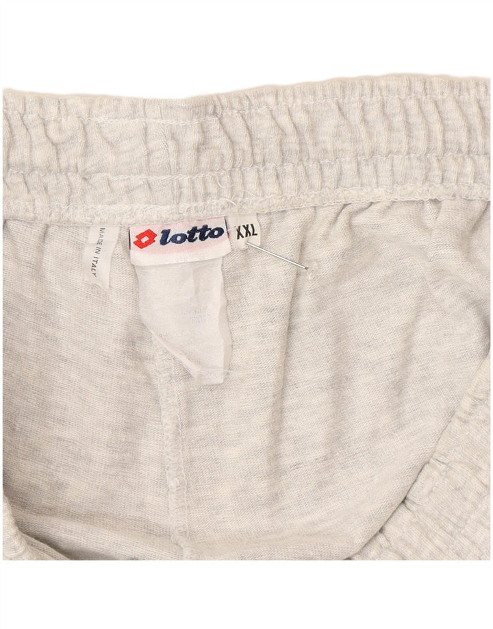Męskie spodnie dresowe Lotto Joggers 2XL Szare nakrapiane