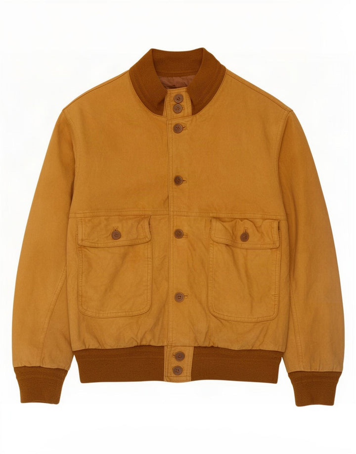 Vintage męska zamszowa kurtka bomber IT 50 duża beżowa skóra