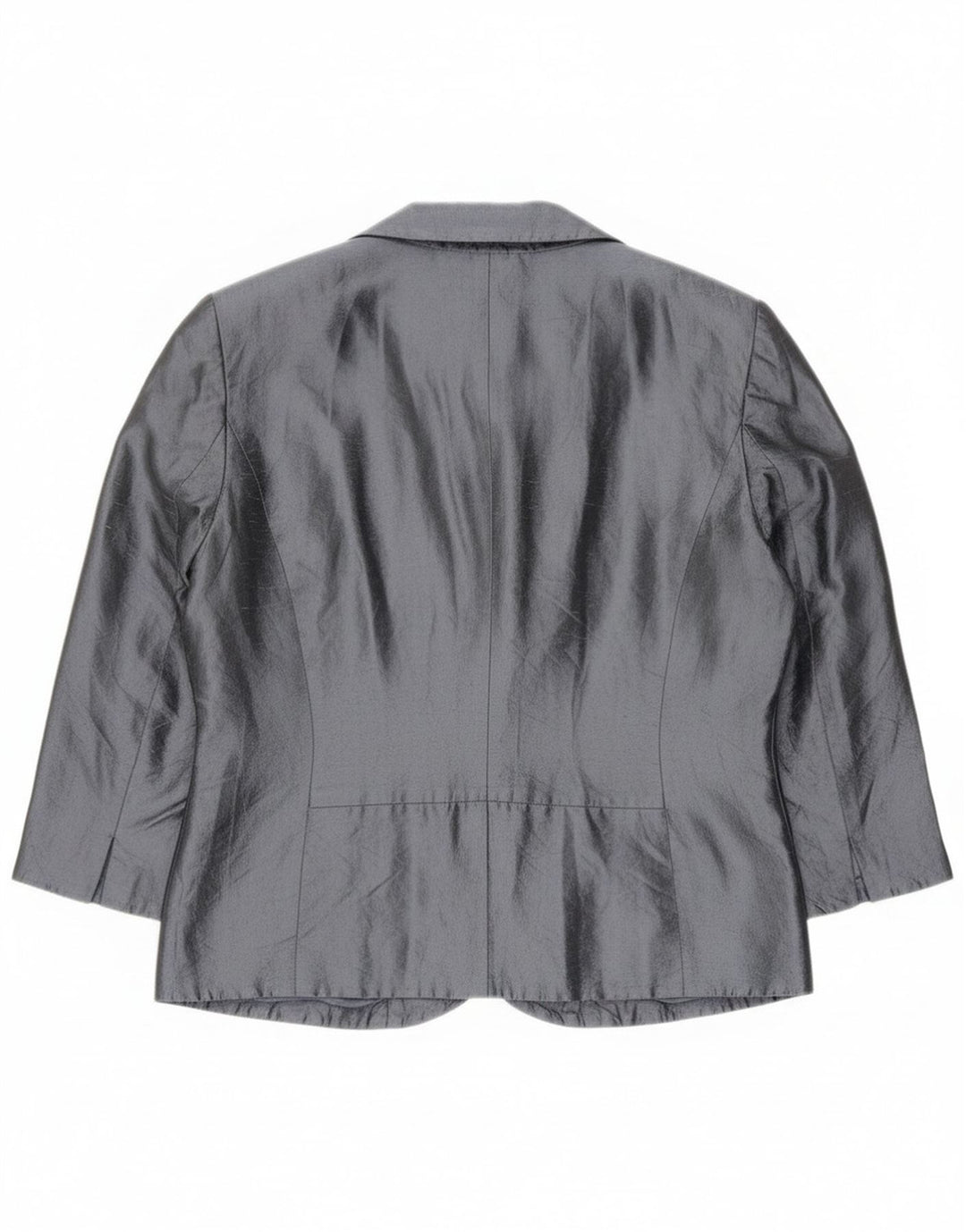 Blunauta Damska marynarka zapinana na 6 guzików IT 42 Średni szary jedwab