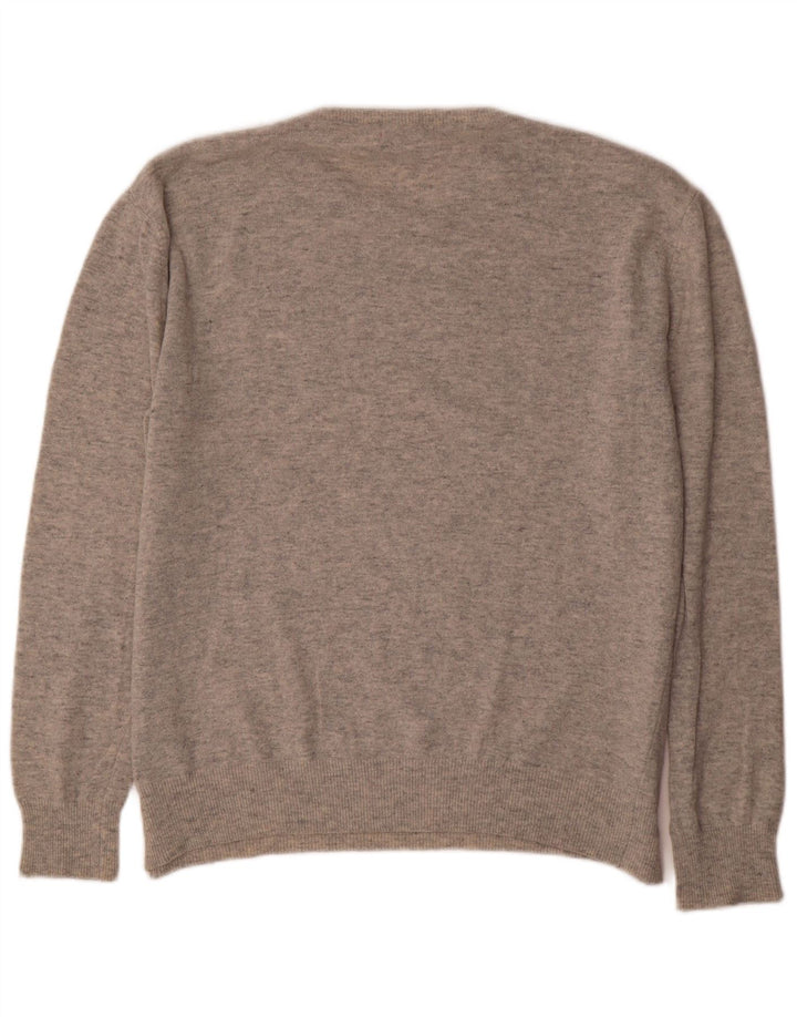 Męski sweter z okrągłym dekoltem Kappa XL, szara wełna