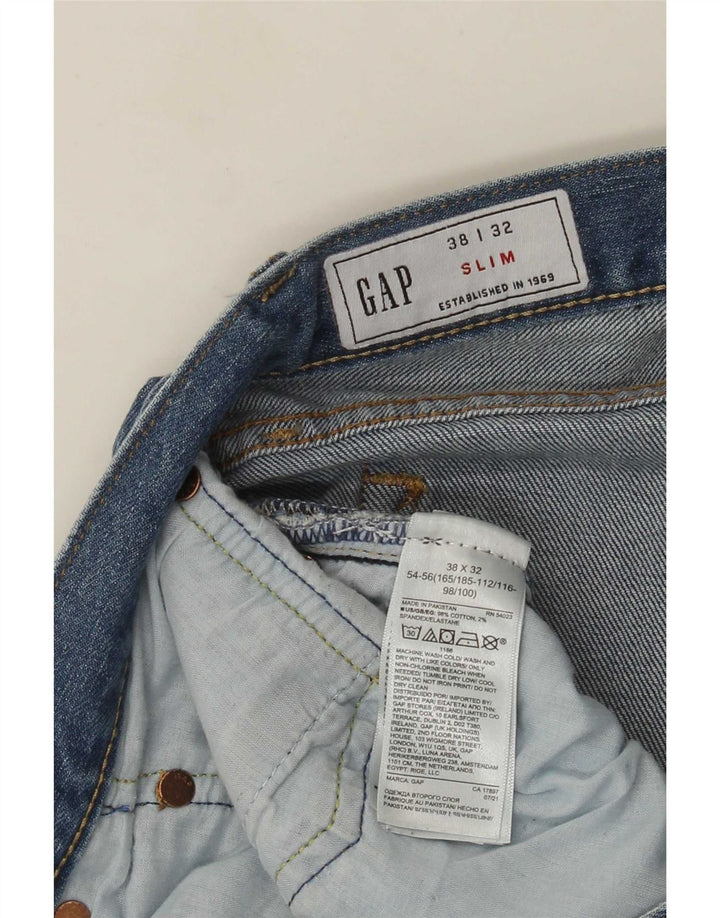 Damskie jeansy Gap Slim W38 L32 Niebieskie bawełniane