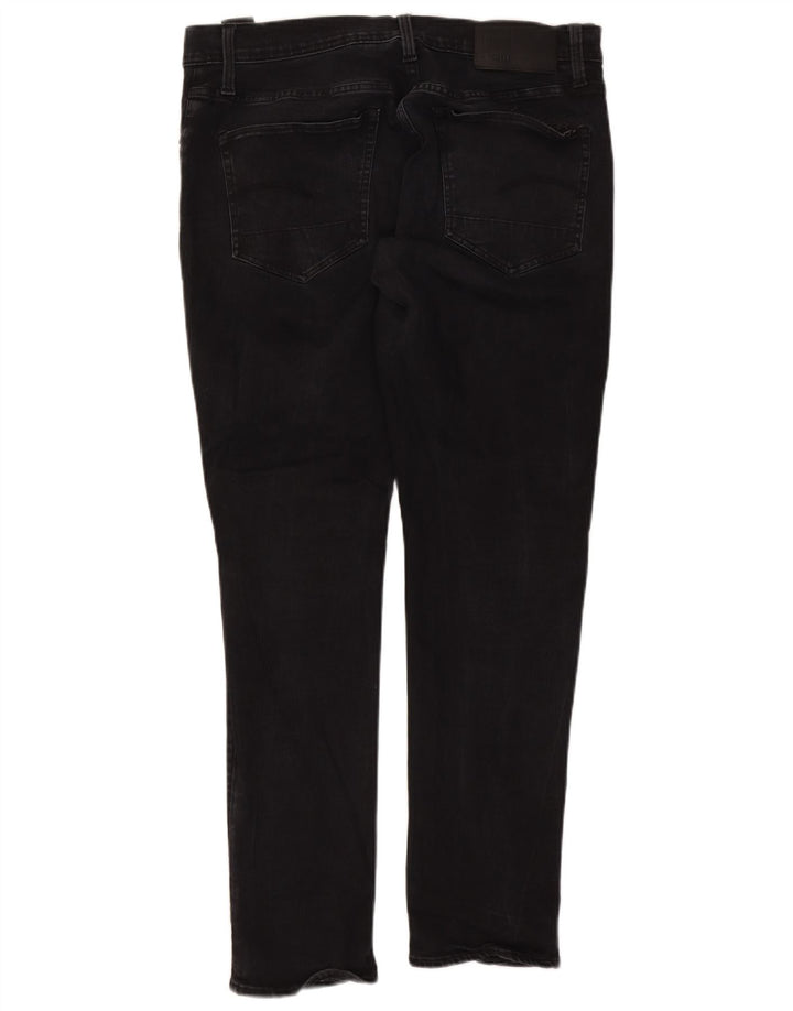 G-Star Męskie 3301 Slim Jeans W36 L32 Czarna bawełna