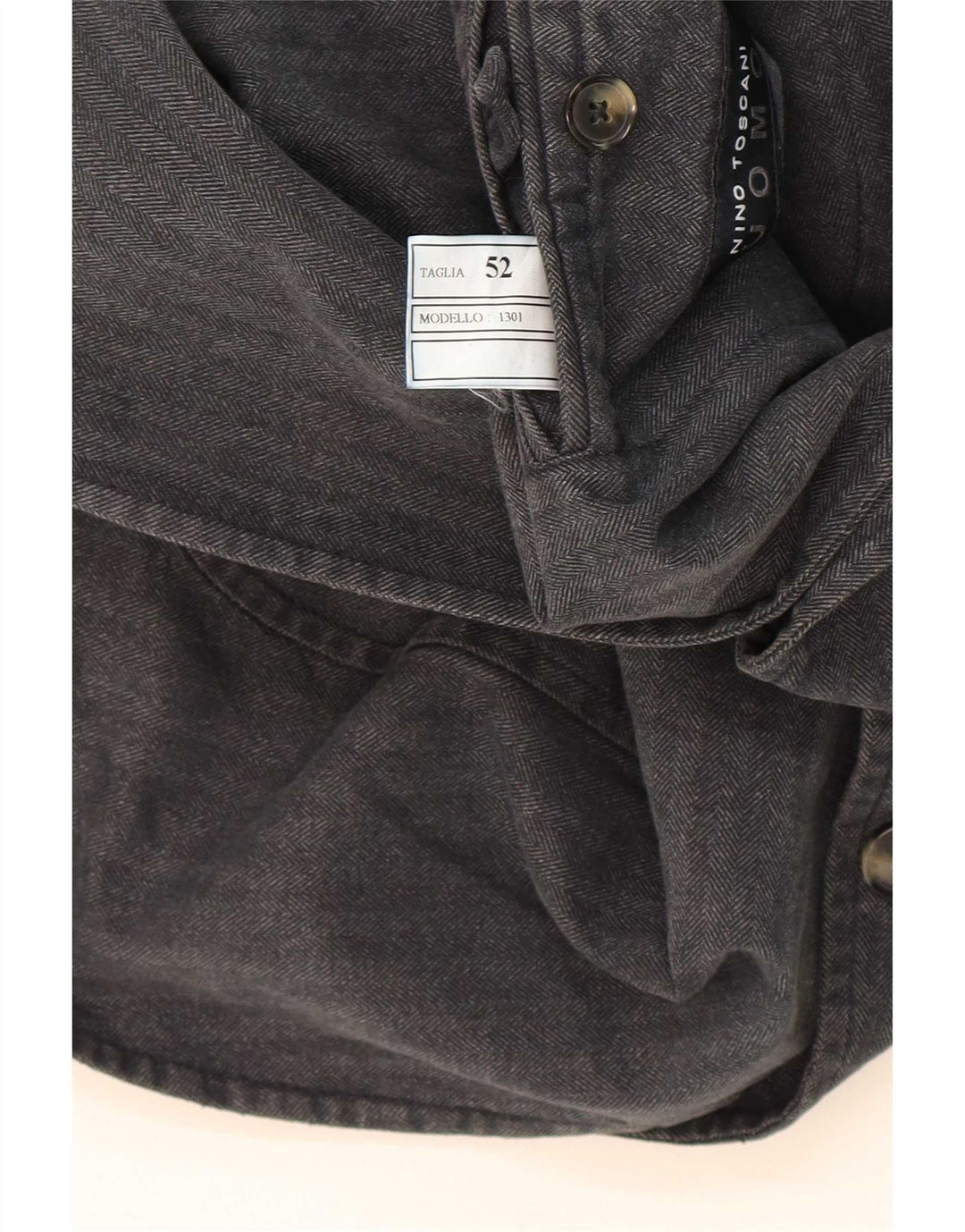 Vintage męska marynarka zapinana na 3 guziki IT 52 XL, szara, bawełniana w prążki