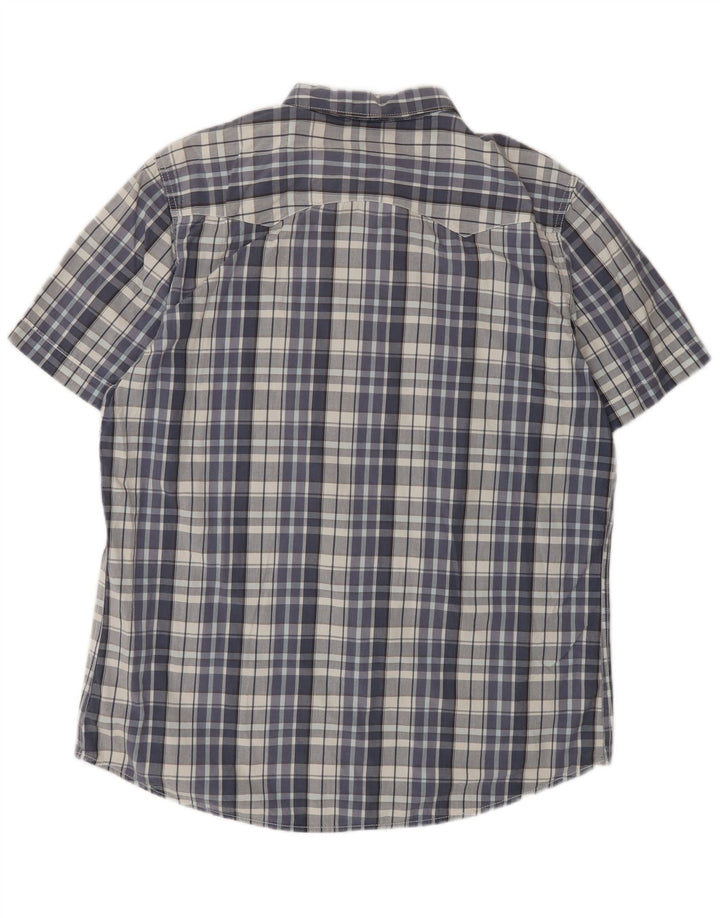 Koszula męska LEVI'S Slim Fit z krótkim rękawem XL, bawełniana w niebieską kratkę