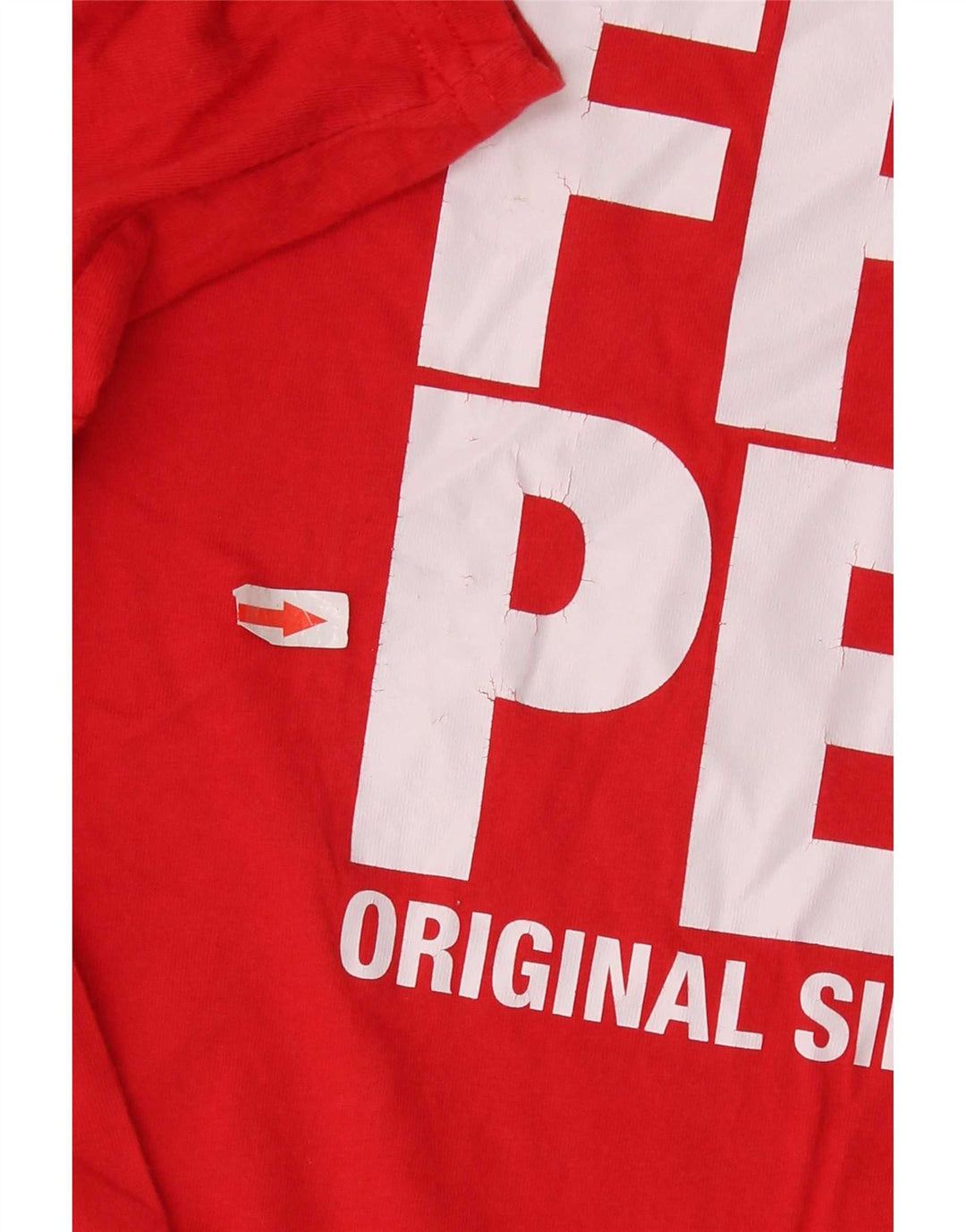 Męski T-shirt z grafiką Fred Perry, duży, czerwony, bawełniany