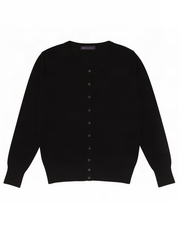 Marks & Spencer Womens Cardigan Sweater UK 12 Medium Black Viscose