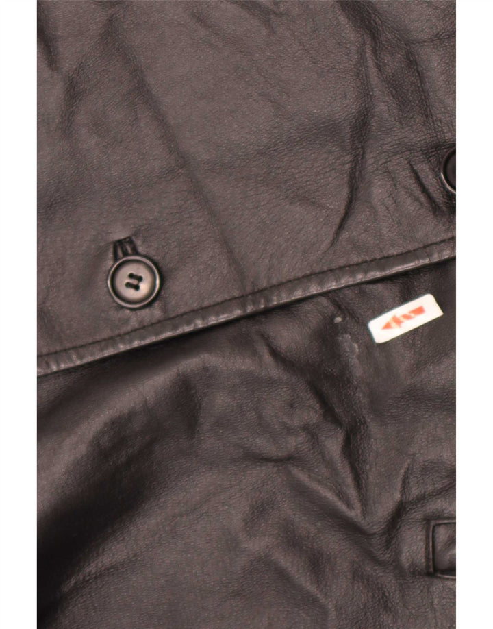 Vintage męska kurtka skórzana IT 46 Small Black
