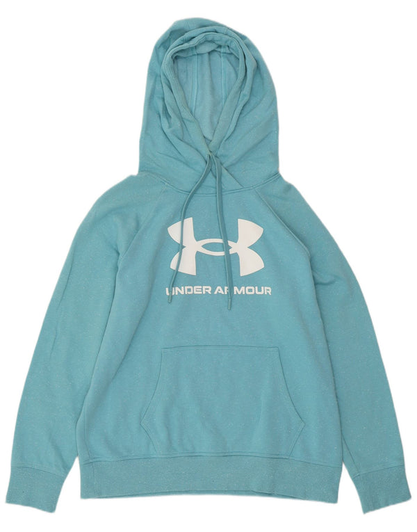 UNDER ARMOUR Damski sweter oversize z kapturem UK 14, średni niebieski nakrapiany