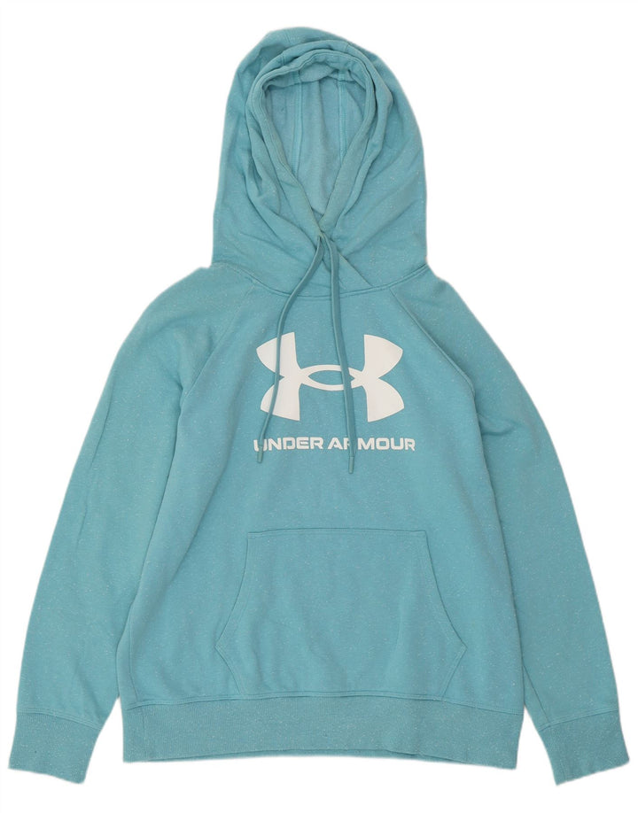UNDER ARMOUR Damski sweter oversize z kapturem UK 14, średni niebieski nakrapiany